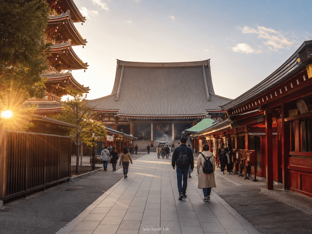 Asakusa Senso-ji Temple in Tokyo during a calm morning visit